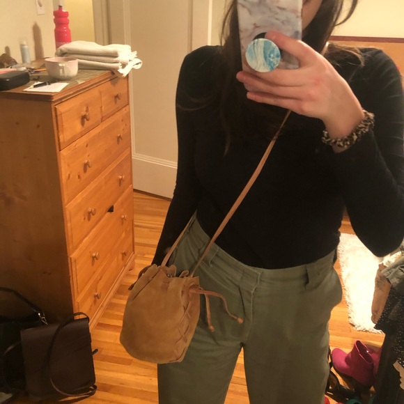 Real suede mini purse/pouch - Picture 3 of 4